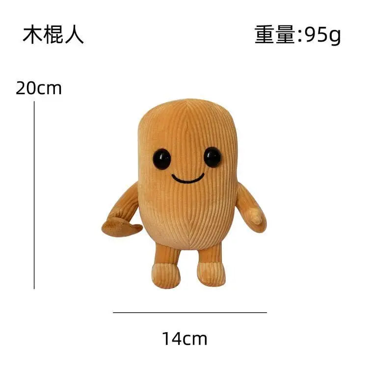 Small plush toy with dimensions and weight on a white background