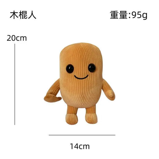 Small plush toy with dimensions and weight on a white background