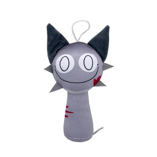 Plush toy with a character design on a white background