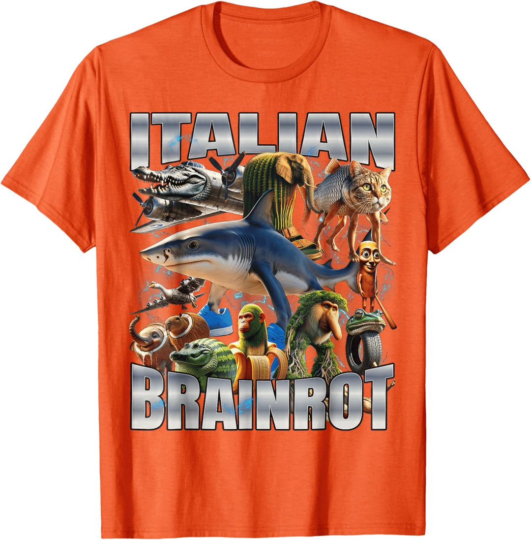 Italian Brainrot Animal T-Shirt – Unisex (Dark) - Jelly And Ducky - 