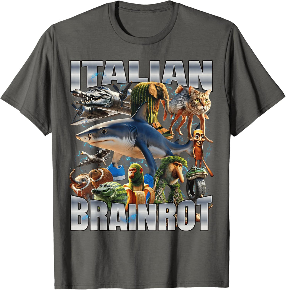 Italian Brainrot Animal T-Shirt – Unisex (Dark) - Jelly And Ducky - 