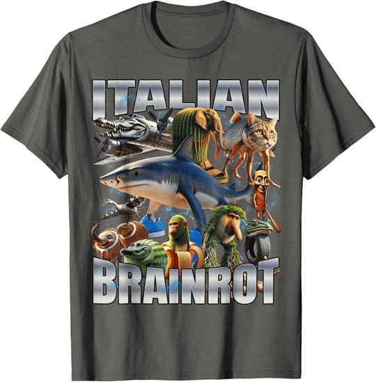 Italian Brainrot Animal T-Shirt – Unisex (Dark) - Jelly And Ducky - 