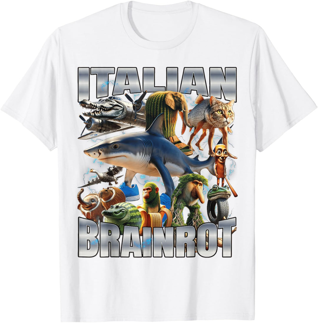 Italian Brainrot Animal T-Shirt – Unisex (Dark) - Jelly And Ducky - 