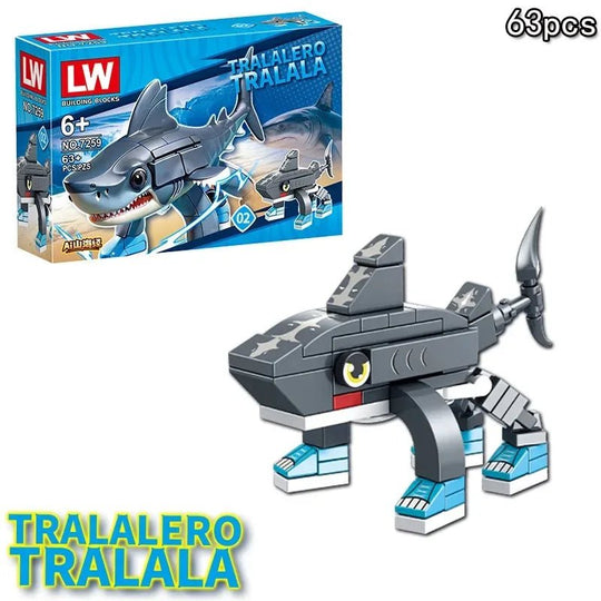Italian Brainrot Building Blocks Figures – Tralalelo & Tung Tung - Jelly And Ducky - Lego