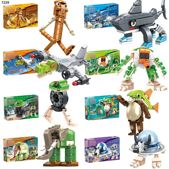 Italian Brainrot Building Blocks Figures – Tralalelo & Tung Tung - Jelly And Ducky - Lego