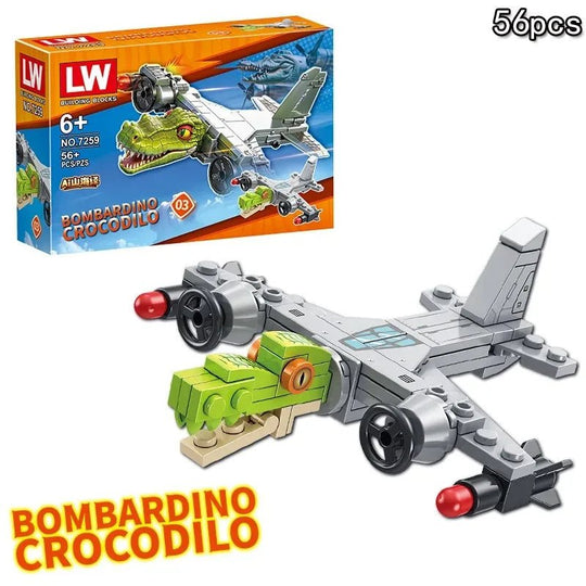 Italian Brainrot Building Blocks Figures – Tralalelo & Tung Tung - Jelly And Ducky - Lego