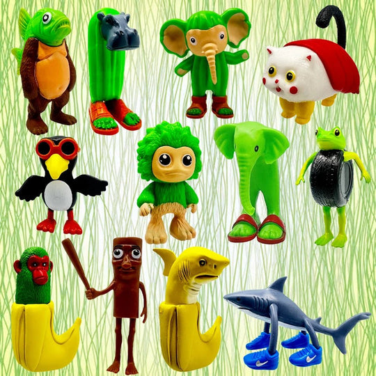 Italian Brainrot Collectible Figure Set – Tung Sahur & Tralalelo - Jelly And Ducky - 