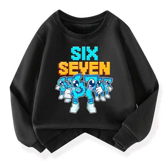 Jelly & Ducky Six Seven Kids Sweatshirt – BrainRot Graphic - Jelly And Ducky - 