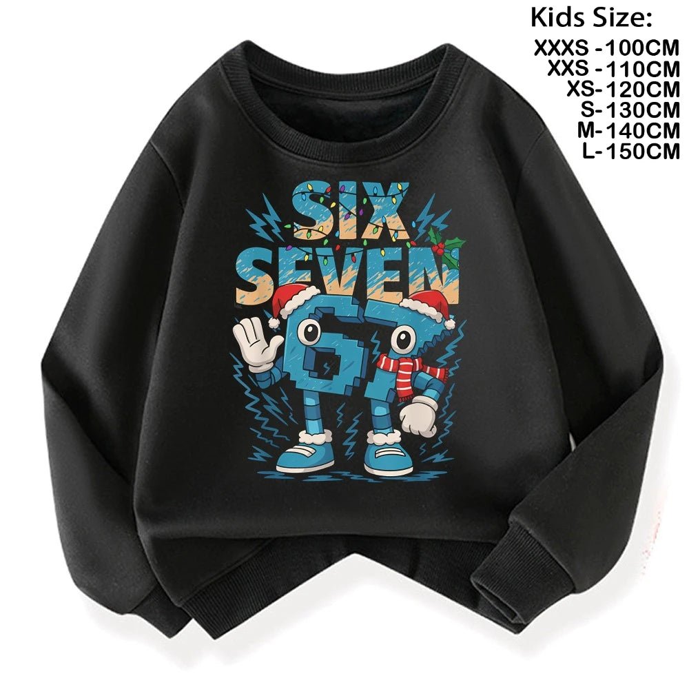 Jelly & Ducky Six Seven Kids Sweatshirt – BrainRot Graphic - Jelly And Ducky - 