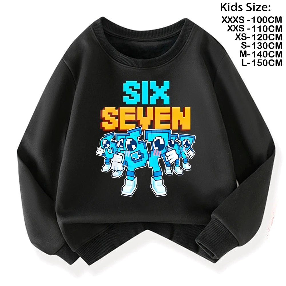 Jelly & Ducky Six Seven Kids Sweatshirt – BrainRot Graphic - Jelly And Ducky - 