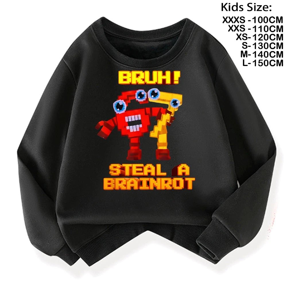 Jelly & Ducky Six Seven Kids Sweatshirt – BrainRot Graphic - Jelly And Ducky - 