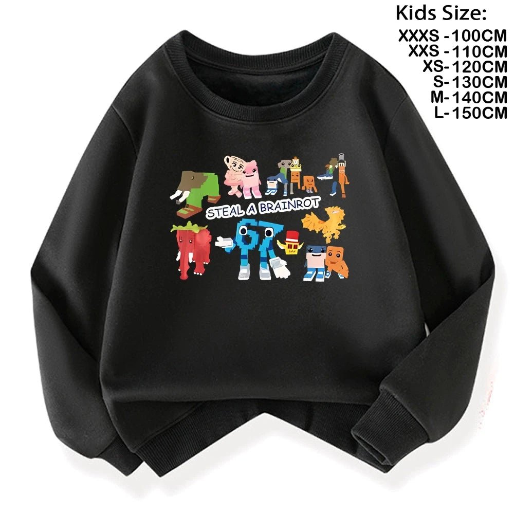 Jelly & Ducky Six Seven Kids Sweatshirt – BrainRot Graphic - Jelly And Ducky - 