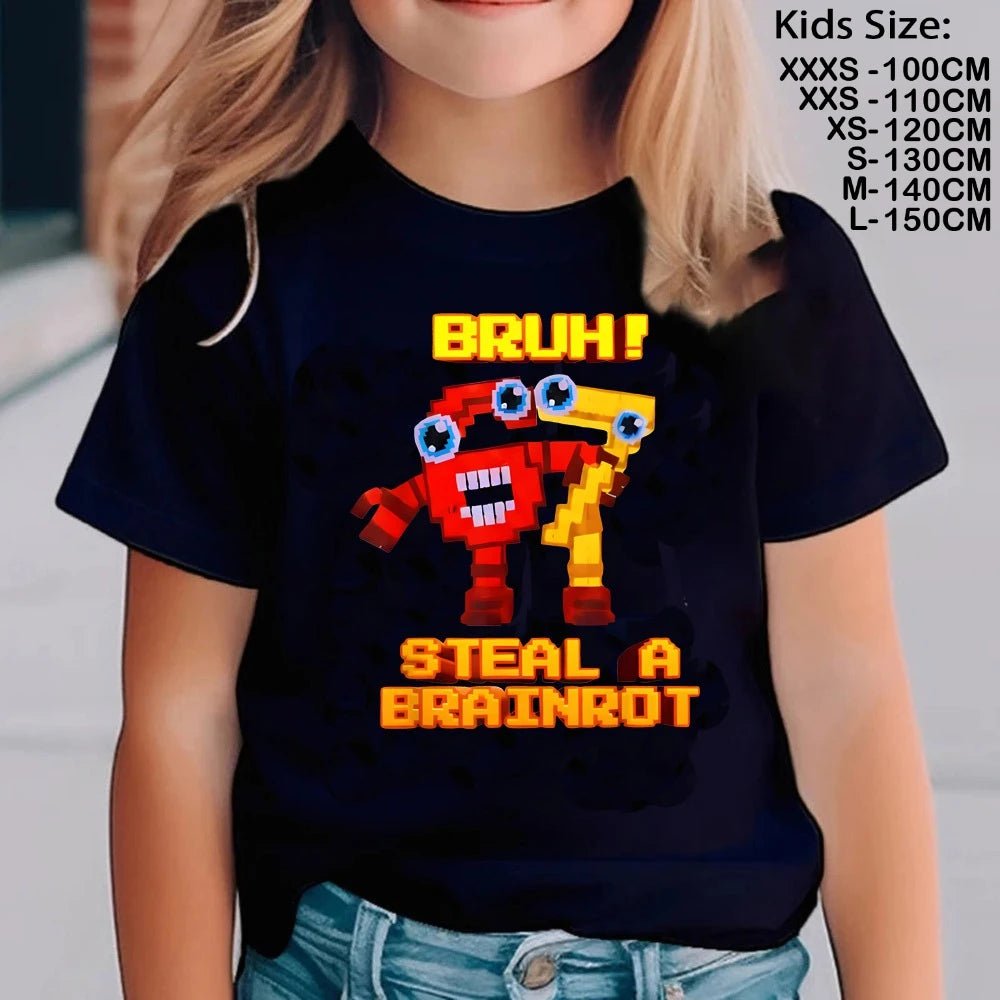 Jelly & Ducky Six Seven Kids T-Shirt – BrainRot Graphic - Jelly And Ducky - 