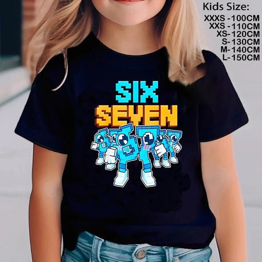 Jelly & Ducky Six Seven Kids T-Shirt – BrainRot Graphic - Jelly And Ducky - 