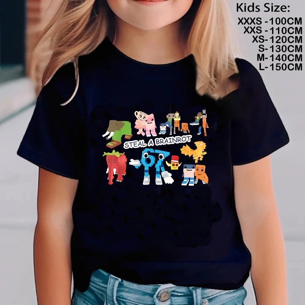 Jelly & Ducky Six Seven Kids T-Shirt – BrainRot Graphic - Jelly And Ducky - 