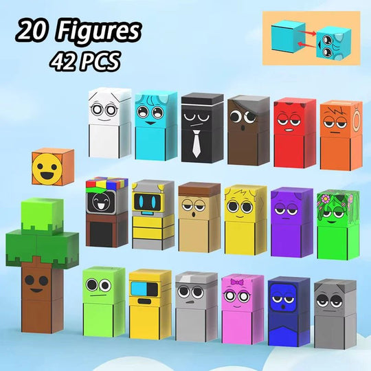 Sprunki Magnetic Building Blocks Cube Set - Jelly And Ducky - 