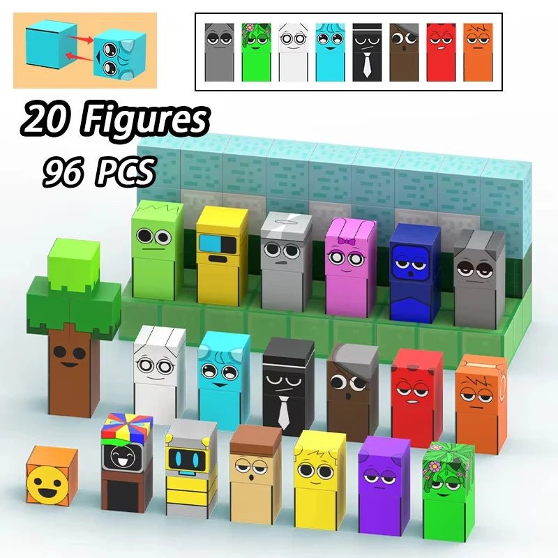 Sprunki Magnetic Building Blocks Cube Set - Jelly And Ducky - 