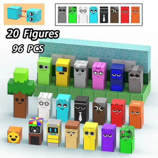 Sprunki Magnetic Building Blocks Cube Set - Jelly And Ducky - 